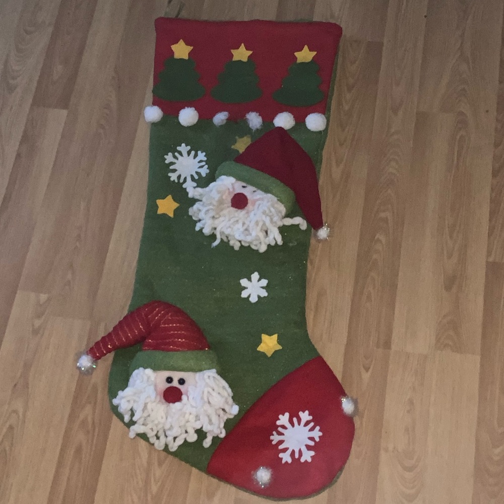 ✨Add-on 🤩Festive Green and Red Giant Christmas Stocking